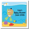 Under the Sea Hispanic Baby Snorkeling - Personalized Baby Shower Card Stock Favor Tags thumbnail