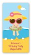 Beach Girl - Custom Rectangle Birthday Party Sticker/Labels thumbnail