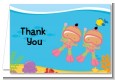 Under the Sea Hispanic Baby Girl Twins Snorkeling - Baby Shower Thank You Cards thumbnail