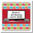 Video Game Time - Square Personalized Birthday Party Sticker Labels thumbnail