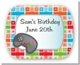 Video Game Time - Personalized Birthday Party Rounded Corner Stickers