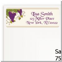 Vineyard Splash - Bridal Shower Return Address Labels