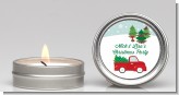 Vintage Red Truck With Tree - Christmas Candle Favors