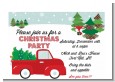 Vintage Red Truck With Tree - Christmas Petite Invitations thumbnail