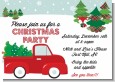 Vintage Red Truck With Tree - Christmas Invitations thumbnail