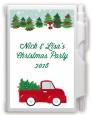 Vintage Red Truck With Tree - Christmas Personalized Notebook Favor thumbnail
