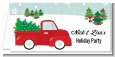 Vintage Red Truck With Tree - Personalized Christmas Place Cards thumbnail