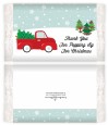 Vintage Red Truck With Tree - Personalized Popcorn Wrapper Christmas Favors thumbnail
