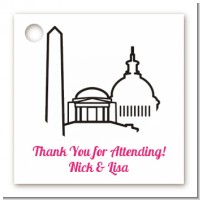 Washington DC Skyline - Personalized Bridal Shower Card Stock Favor Tags