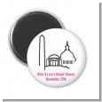 Washington DC Skyline - Personalized Bridal Shower Magnet Favors thumbnail