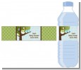 Owl - Look Whooo's Having Twin Boys - Personalized Baby Shower Water Bottle Labels thumbnail