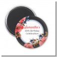 Watercolor Floral - Personalized Birthday Party Magnet Favors thumbnail