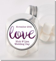 Watercolor LOVE - Personalized Bridal Shower Candy Jar