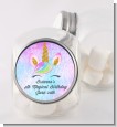 Watercolor Unicorn Head - Personalized Birthday Party Candy Jar thumbnail