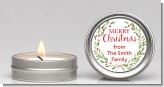 Watercolor Wreath - Christmas Candle Favors