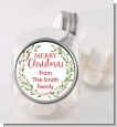 Watercolor Wreath - Personalized Christmas Candy Jar thumbnail
