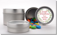 Watercolor Wreath - Custom Christmas Favor Tins