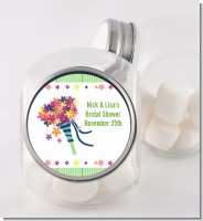 Wedding Bouquet - Personalized Bridal Shower Candy Jar