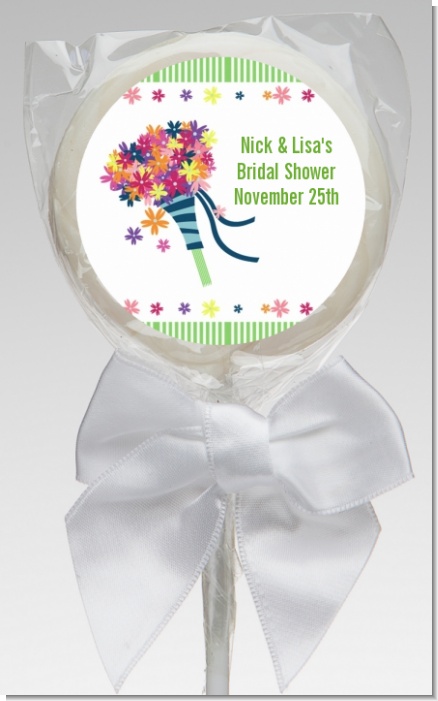 Wedding Bouquet - Personalized Bridal Shower Lollipop Favors