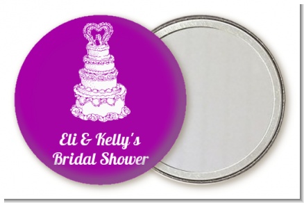 Wedding Cake - Personalized Bridal Shower Pocket Mirror Favors
