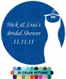 Custom Wedding Dress - Round Personalized Bridal Shower Sticker Labels thumbnail