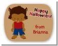 Werewolf - Personalized Halloween Rounded Corner Stickers thumbnail