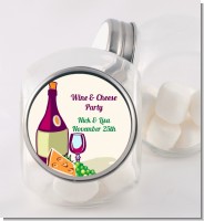 Wine & Cheese - Personalized Bridal Shower Candy Jar
