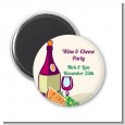 Wine & Cheese - Personalized Bridal Shower Magnet Favors thumbnail