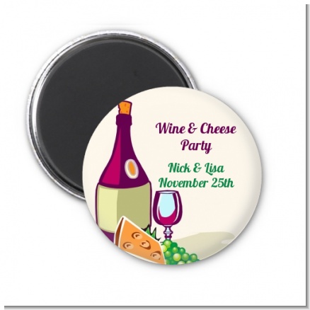 Wine & Cheese - Personalized Bridal Shower Magnet Favors