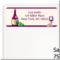 Wine & Cheese - Bridal Shower Return Address Labels