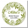Winery - Round Personalized Bridal Shower Sticker Labels thumbnail