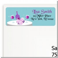 Wine Tasting Green - Bridal Shower Return Address Labels