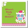 Winter Owl - Personalized Christmas Card Stock Favor Tags thumbnail