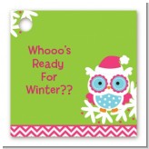 Winter Owl - Personalized Christmas Card Stock Favor Tags