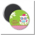 Winter Owl - Personalized Christmas Magnet Favors thumbnail