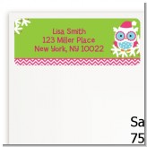 Winter Owl - Christmas Return Address Labels