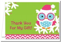 Winter Owl - Christmas Thank You Cards