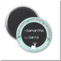 Winter Reindeer - Personalized Christmas Magnet Favors