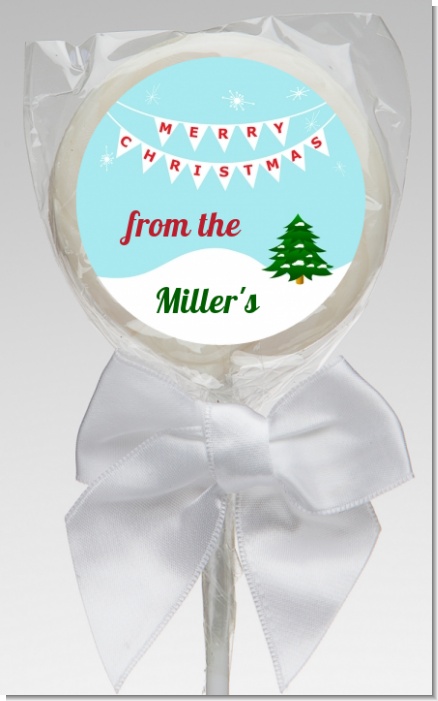 Winter Wonderland - Personalized Christmas Lollipop Favors