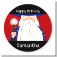 Wizard - Round Personalized Birthday Party Sticker Labels thumbnail