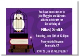 Wizard Tools & Owl - Birthday Party Petite Invitations