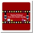 Wooden Soldiers - Square Personalized Christmas Sticker Labels thumbnail