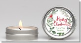 Wreath with Cardinal - Christmas Candle Favors