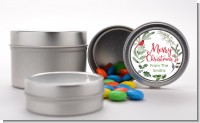 Wreath with Cardinal - Custom Christmas Favor Tins