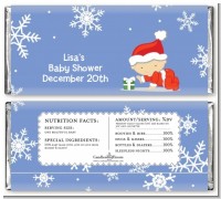 Christmas Baby Snowflakes - Personalized Baby Shower Candy Bar Wrappers