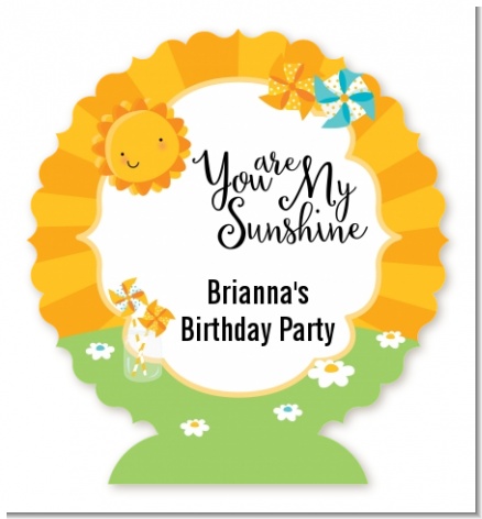 You Are My Sunshine - Personalized Birthday Party Centerpiece Stand