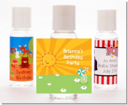 You Are My Sunshine - Personalized Birthday Party Hand Sanitizers Favors