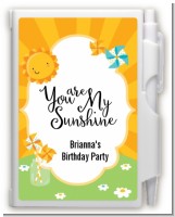 You Are My Sunshine - Birthday Party Personalized Notebook Favor