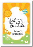 You Are My Sunshine - Custom Large Rectangle Birthday Party Sticker/Labels
