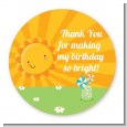 You Are My Sunshine - Round Personalized Birthday Party Sticker Labels thumbnail